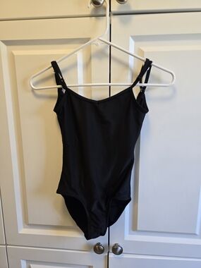 Theatricals Black Leotard Adjustable Straps Child Large Lined